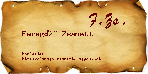 Faragó Zsanett névjegykártya