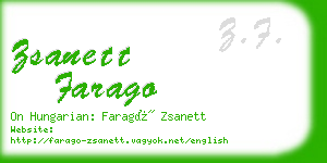 zsanett farago business card